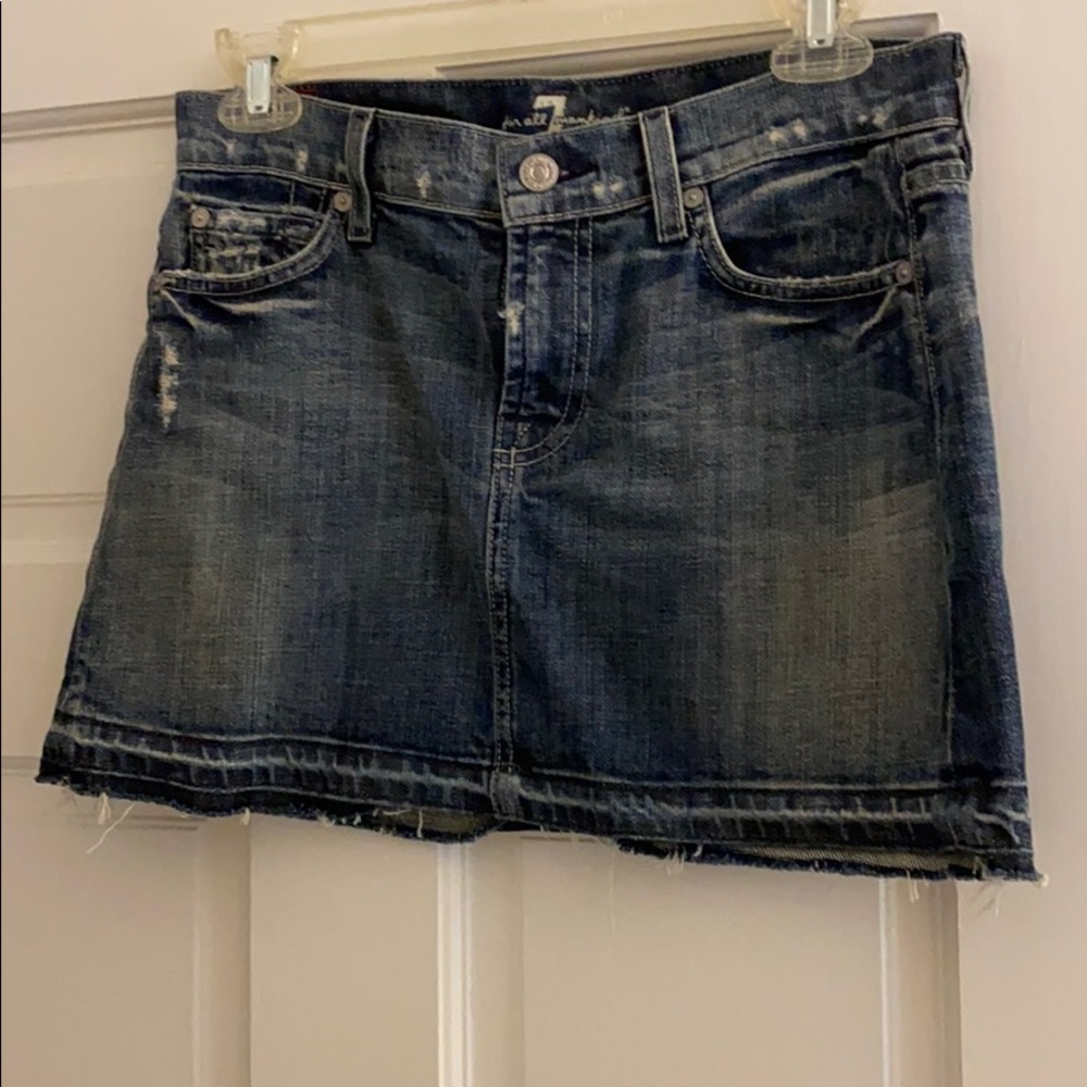 7 For All mankind mini denim skirt